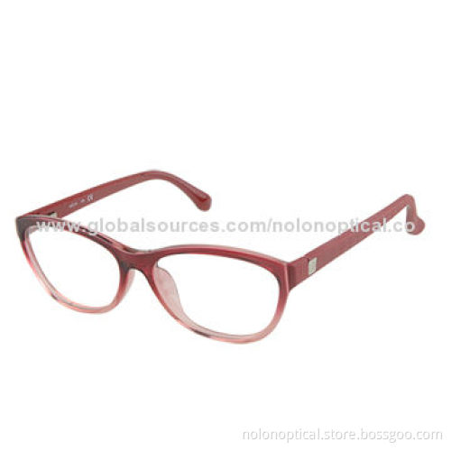 Transparent Red Acetate Optical Frame